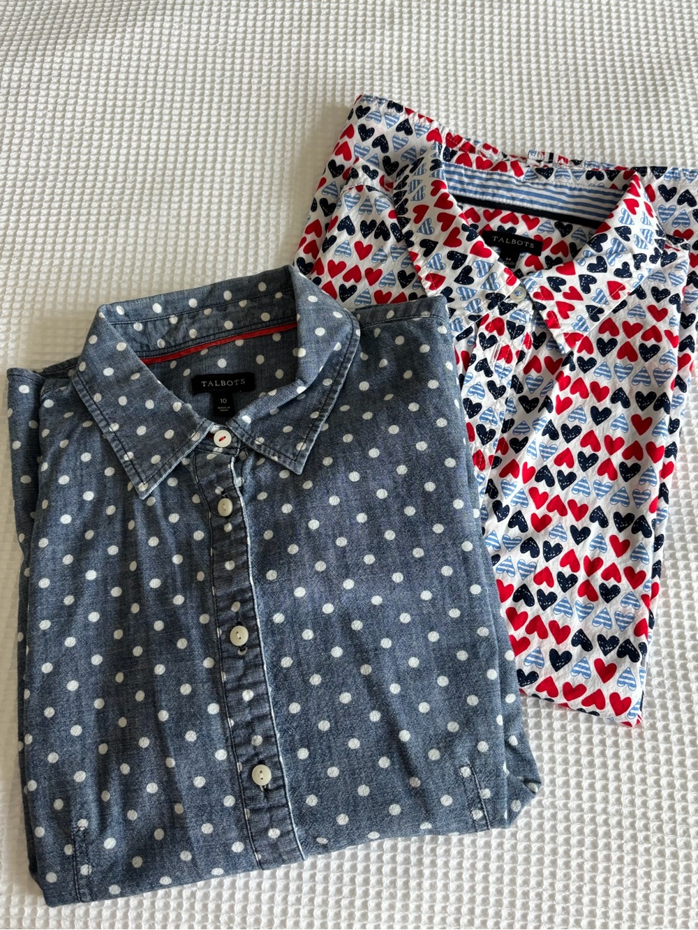 Two long sleeve button down blouses